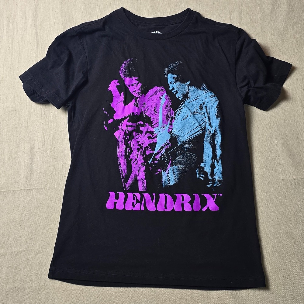 Jimi Hendrix Men's‎ T-Shirt Size Small Black Authentic Hendrix Graphic Tee
